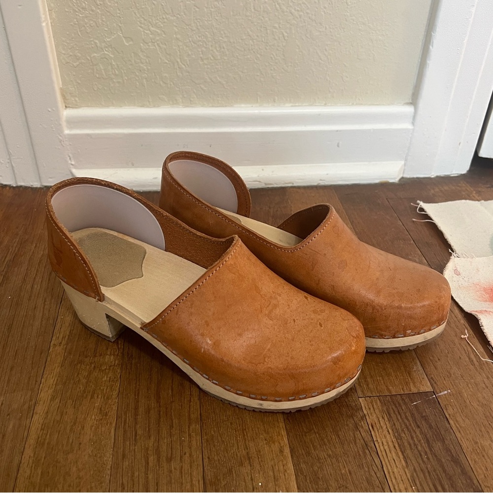 Vintage Swedish wooden clogs